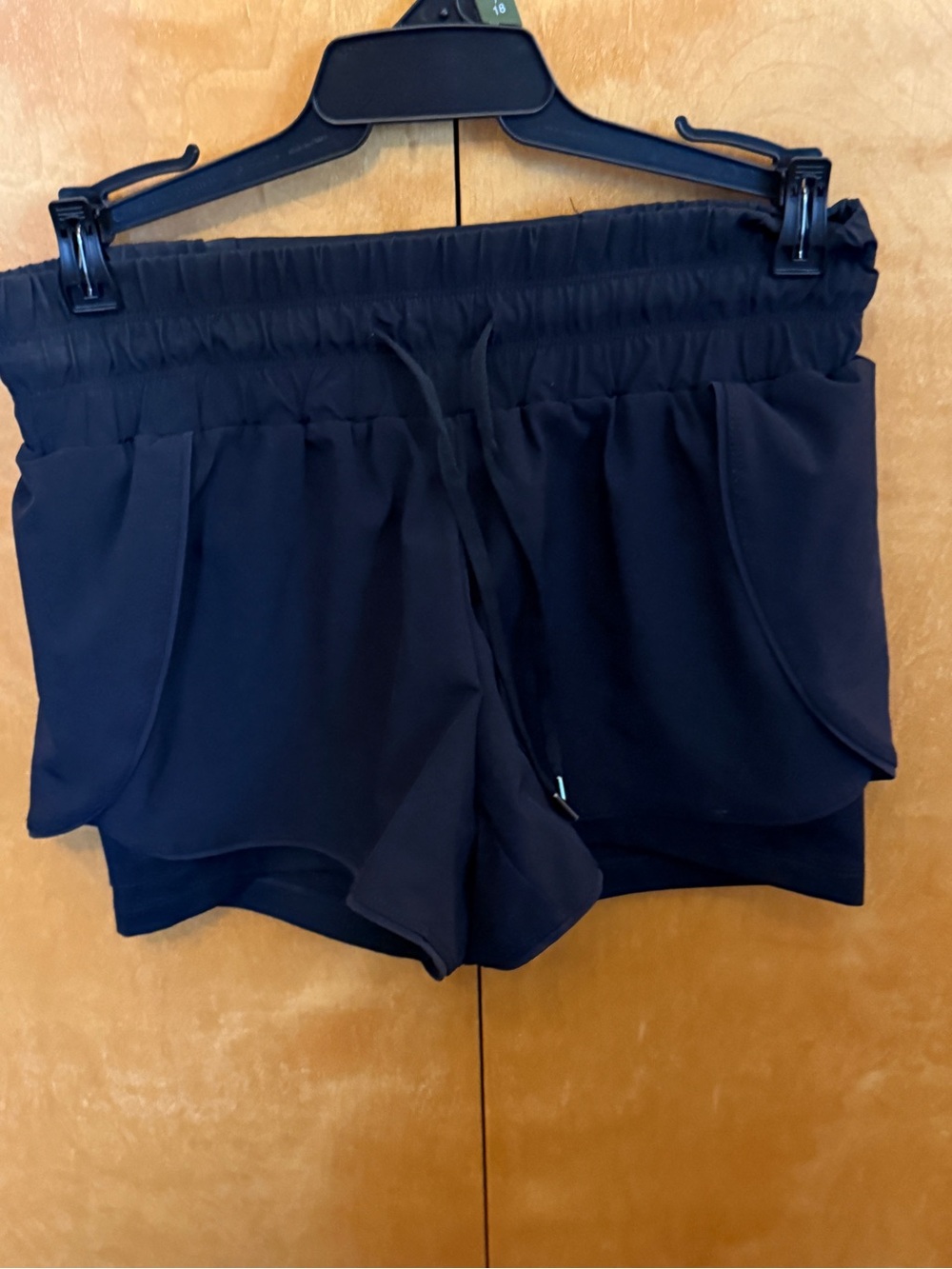 CRZ YOGA Black Elastic Drawstring Athletic Shorts Size XS